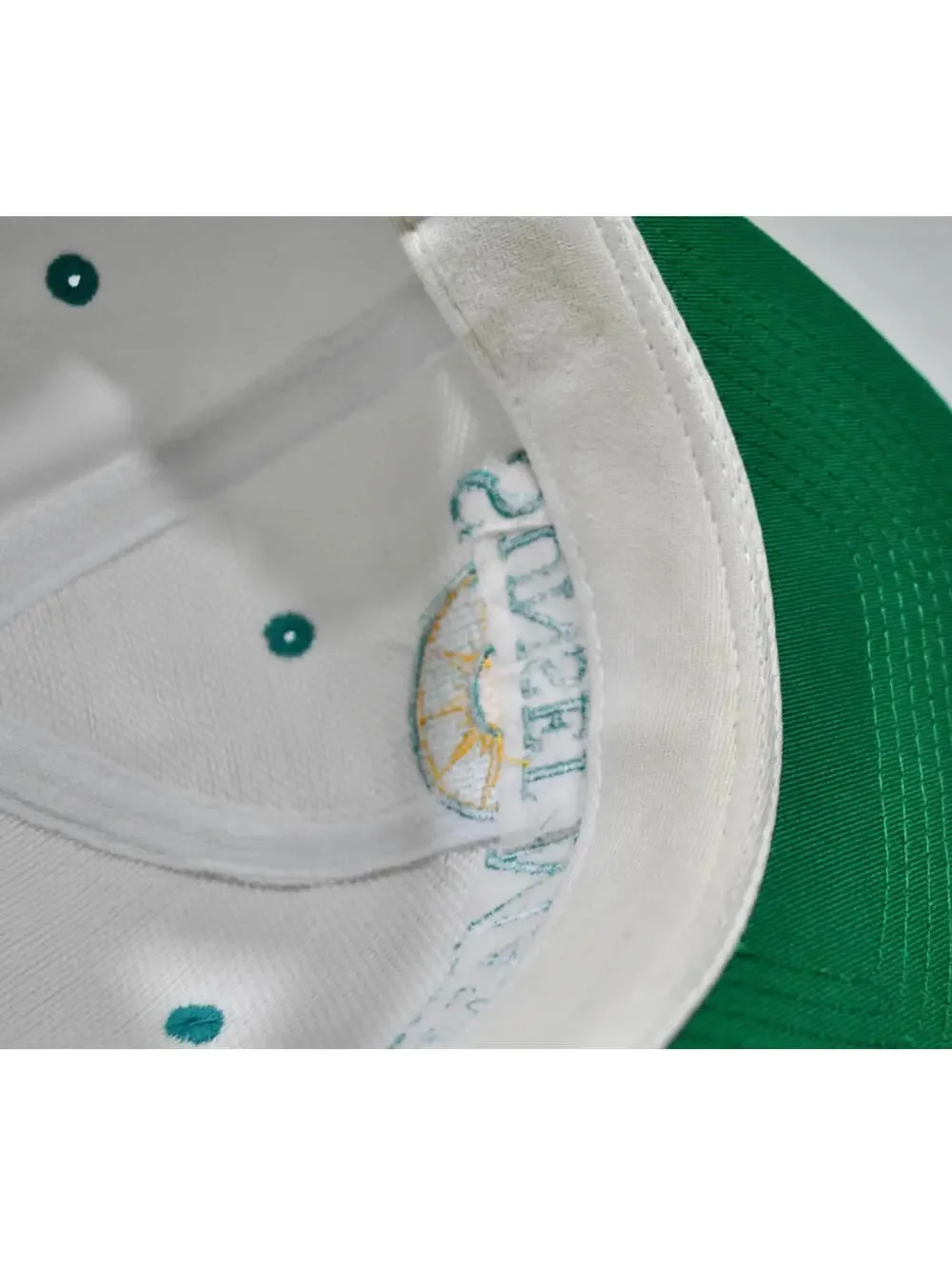 Vintage Sunset Mall 90s Shopping Blue White Snapback Hat Cap